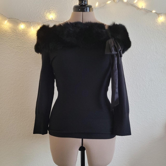 Bebe Rabbit Fur Sweater - Picture 6 of 8